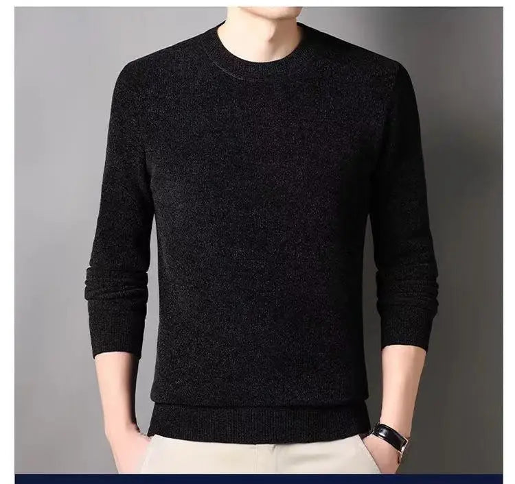 Men's Mink Cashmere O-Neck Sweater