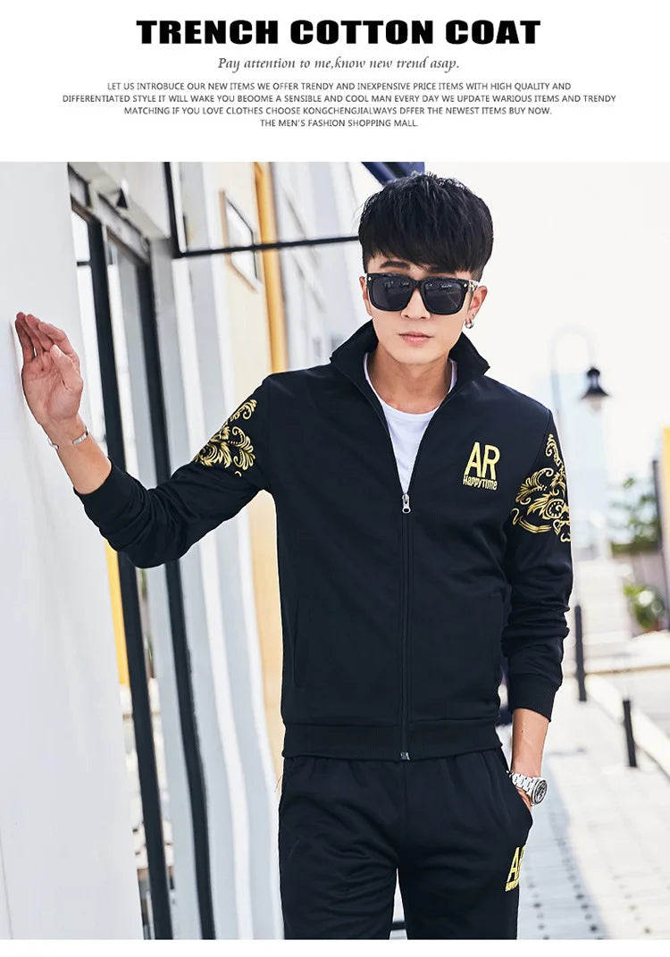 Men’s Plus Size Autumn Tracksuit Set