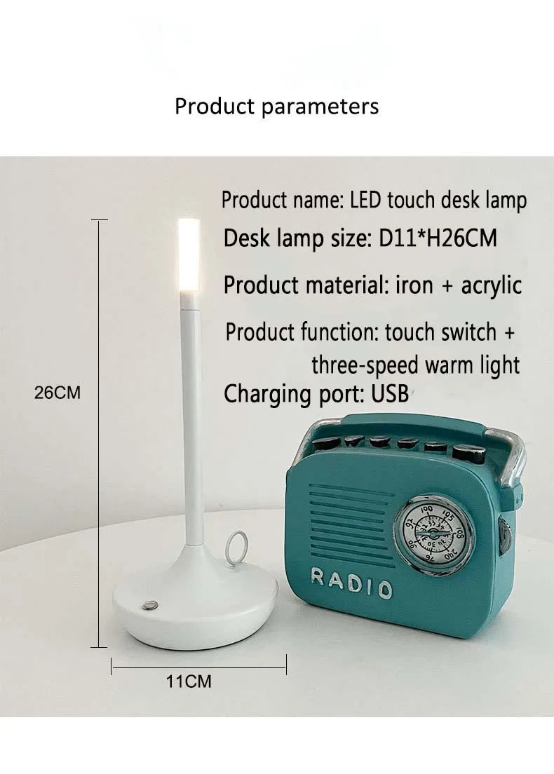 Luxury USB Bedside Decorative Lamp