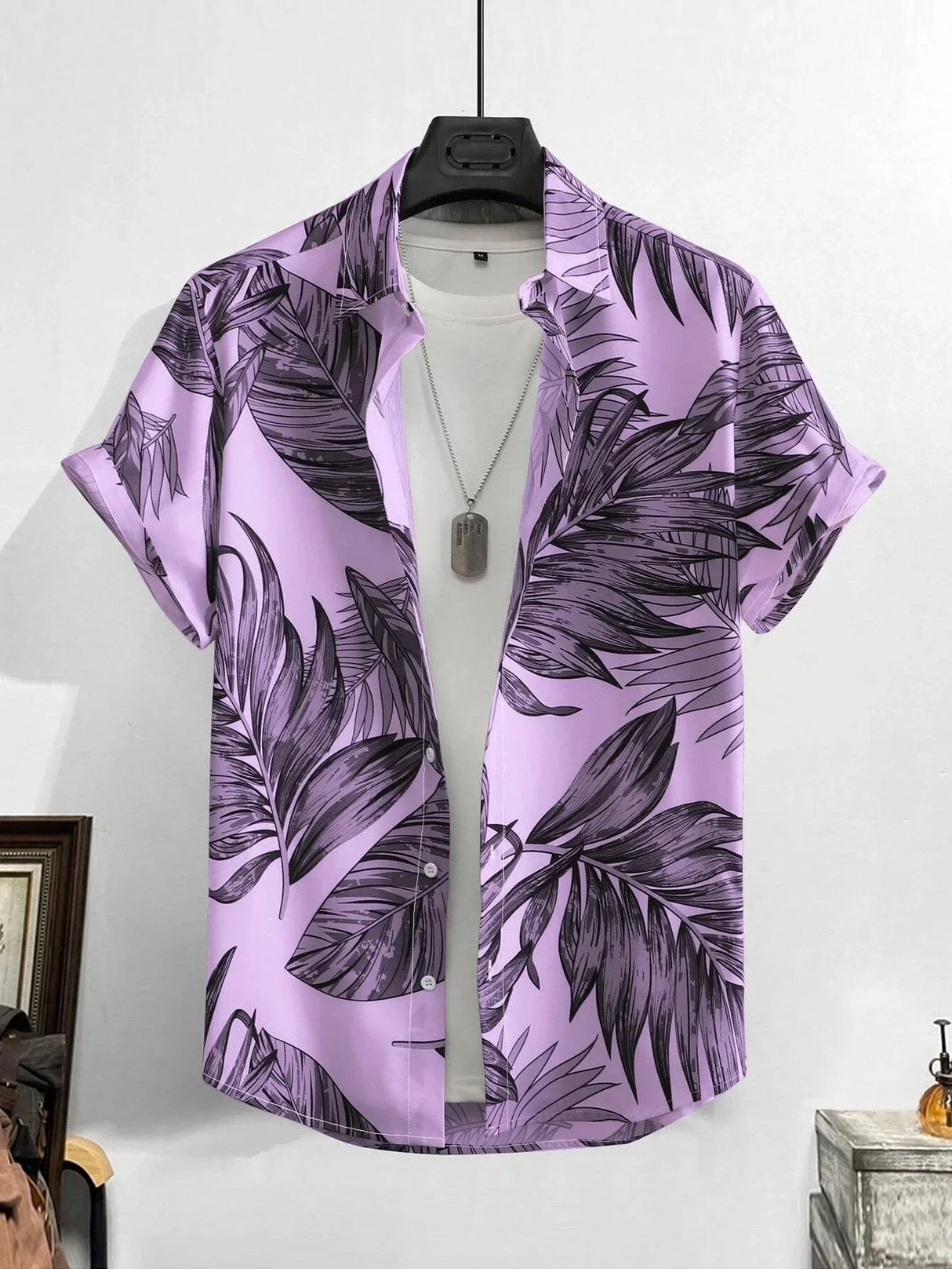 Men Tropical Hawaiian Shirt