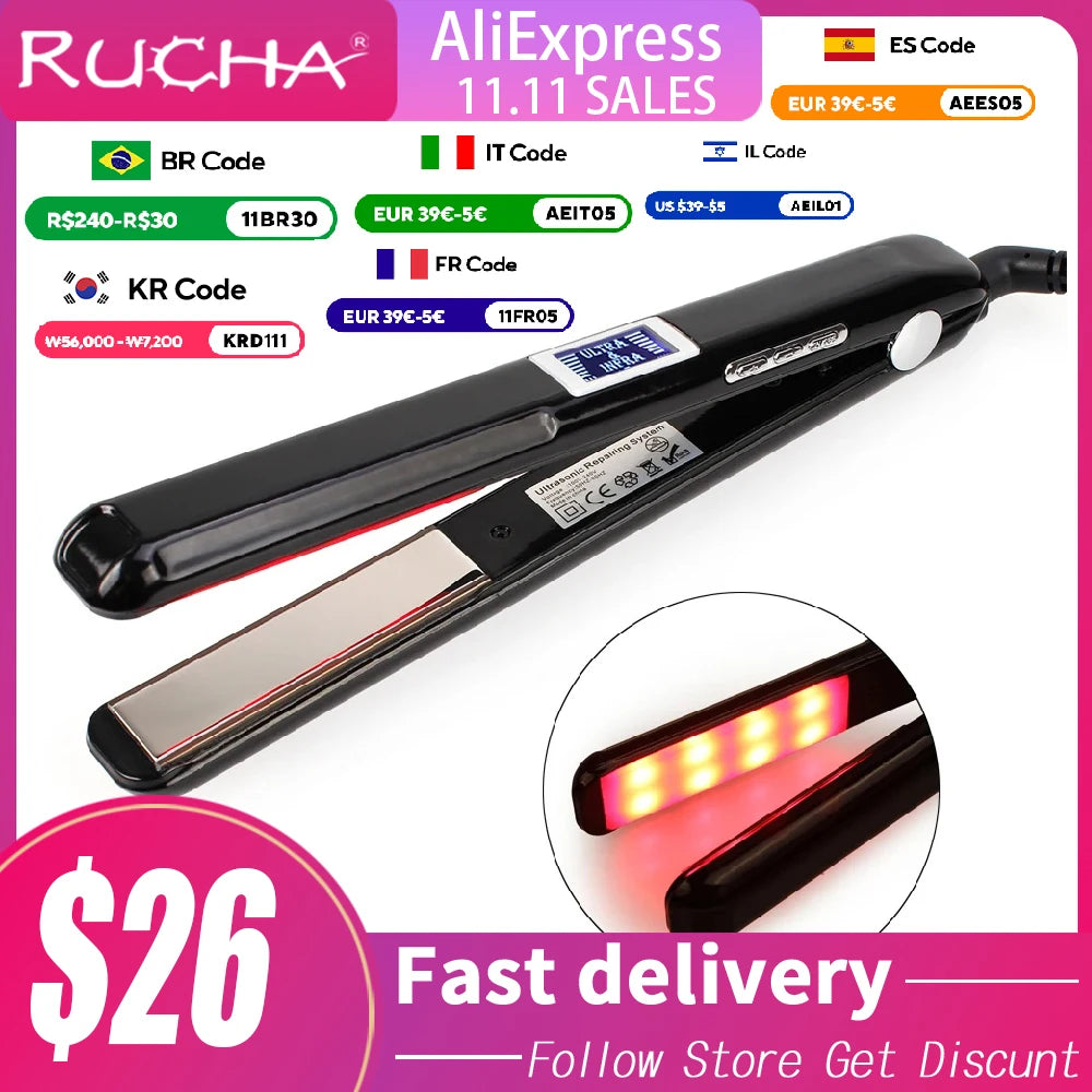 Ultrasonic Infrared Cold Hair Straightener