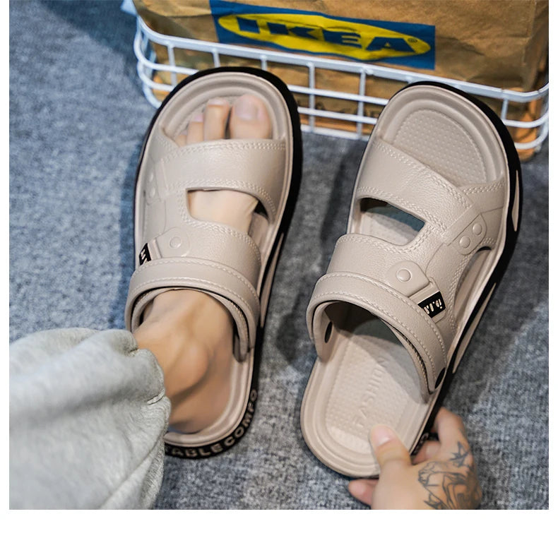 صنادل رجالية بنعل سميك من مادة إي في إيه