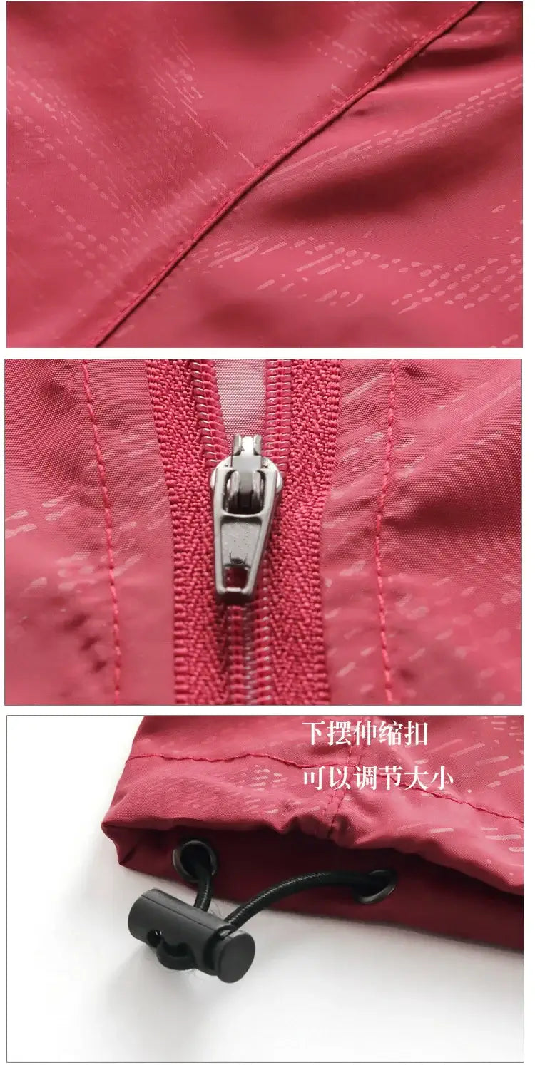 سترة نسائية خفيفة الوزن مقاومة للماء بغطاء للرأس