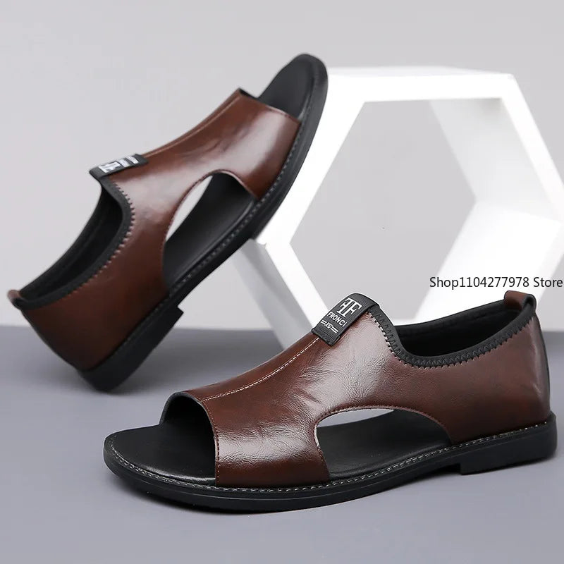 Men’s Leather Summer Beach Sandals 2025