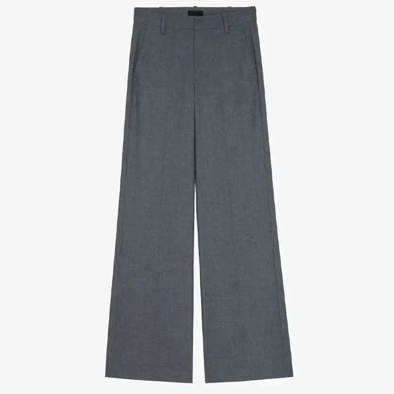 بدلة بليزر وبنطلون رمادي للنساء