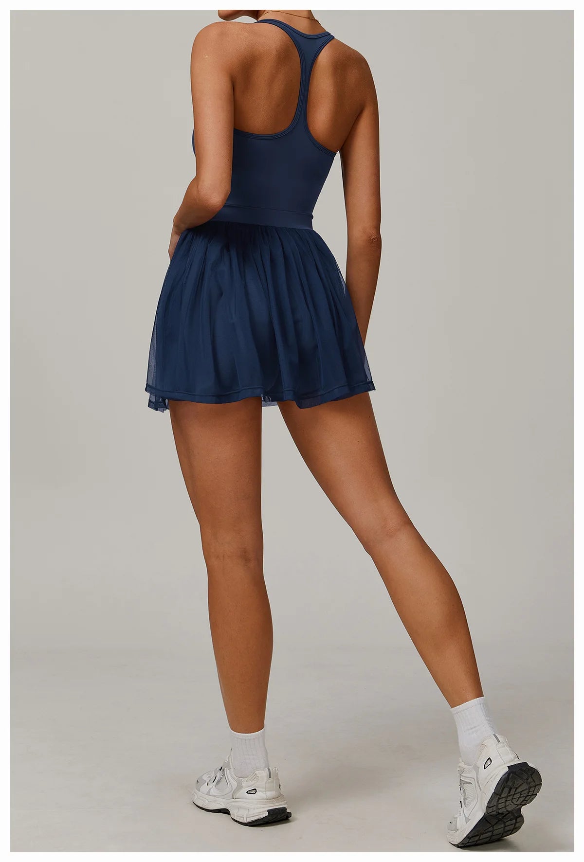 تنورة تنس نسائية شبكية قابلة للتنفس