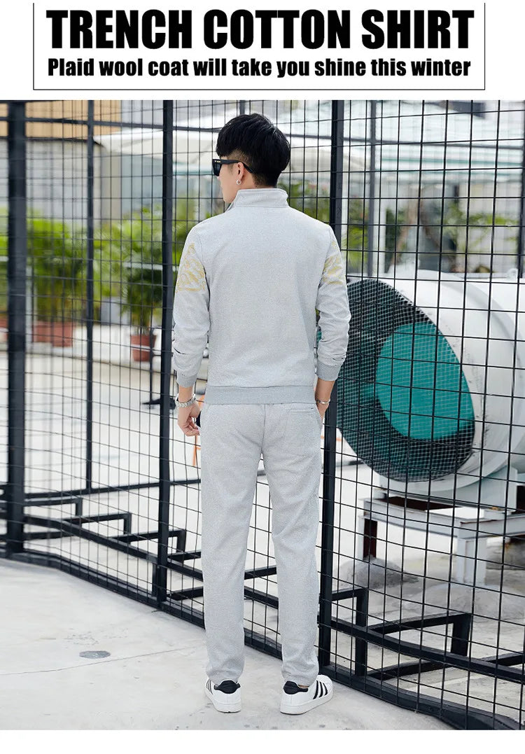 Men’s Plus Size Autumn Tracksuit Set