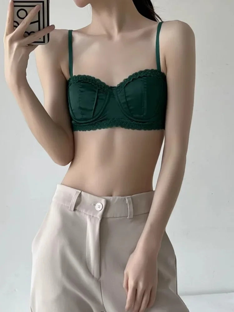 حمالة صدر نسائية نصفية من الدانتيل الفرنسي