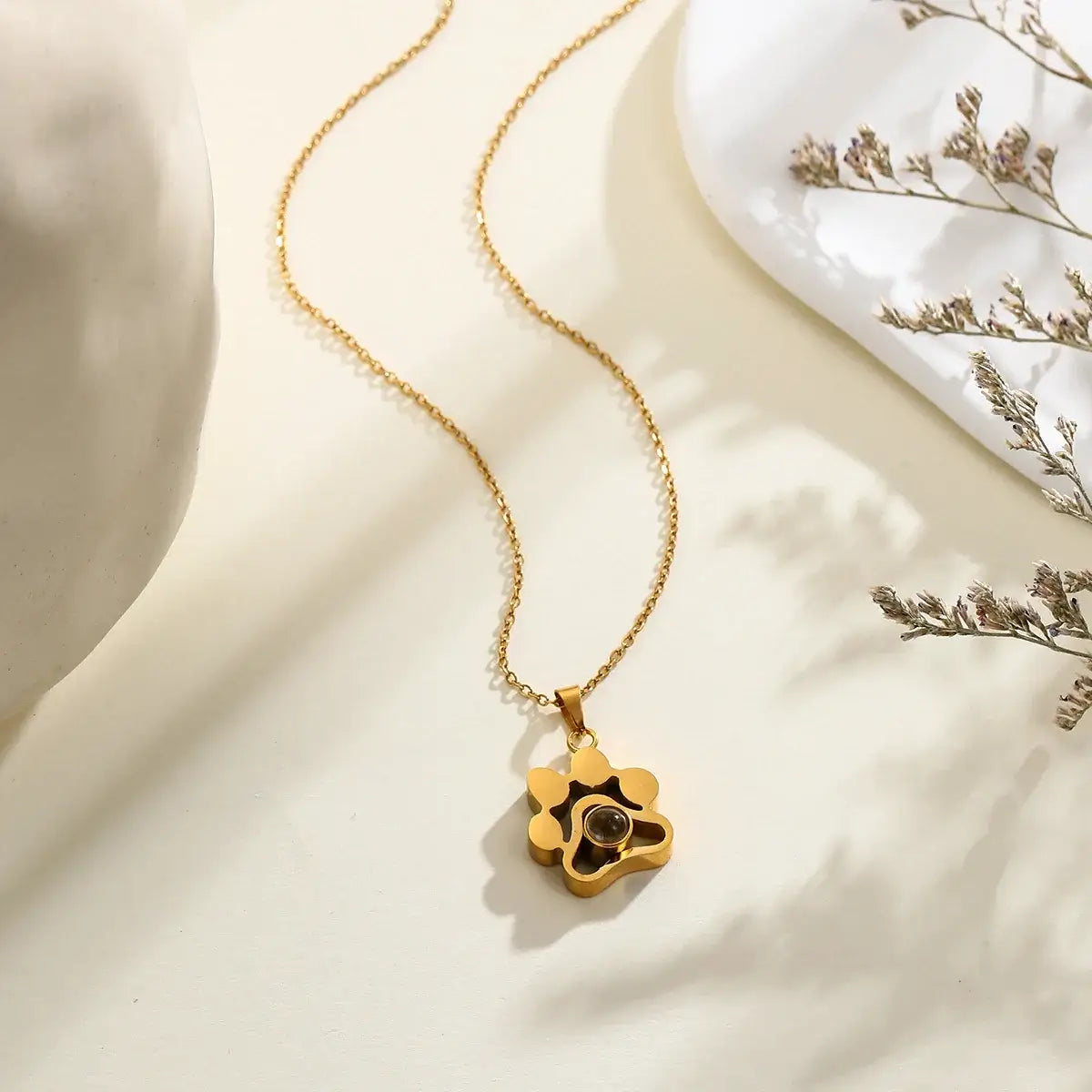 Custom Pet Photo Projection Necklace