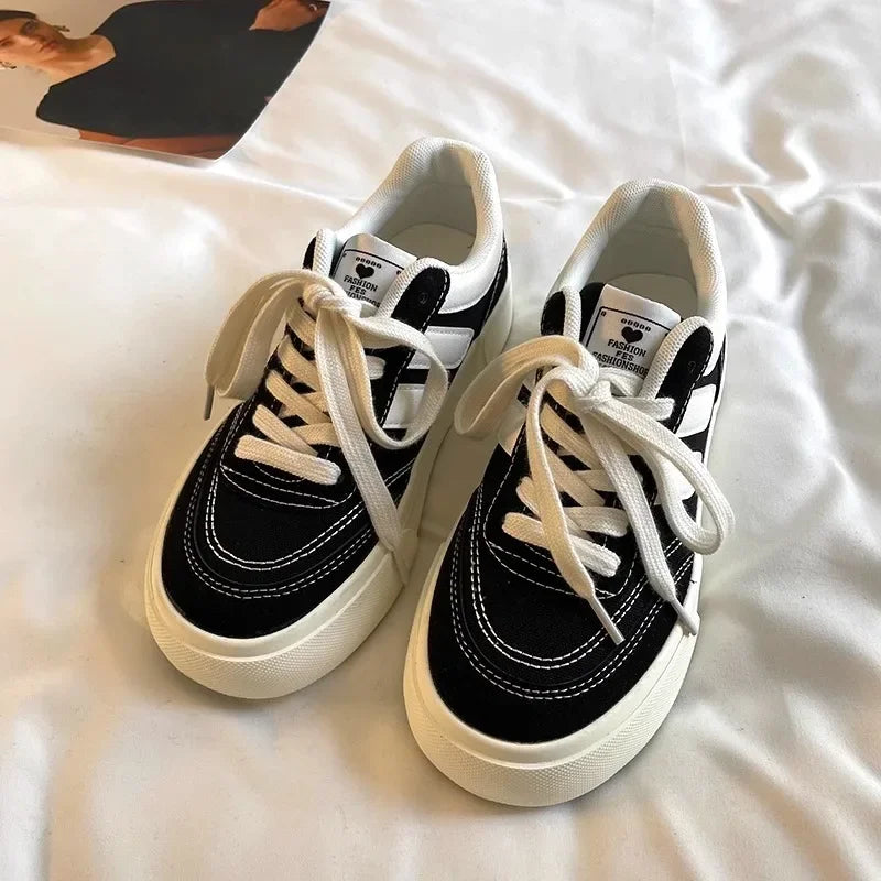 Women Canvas Shoes Platform Walking Shoes
