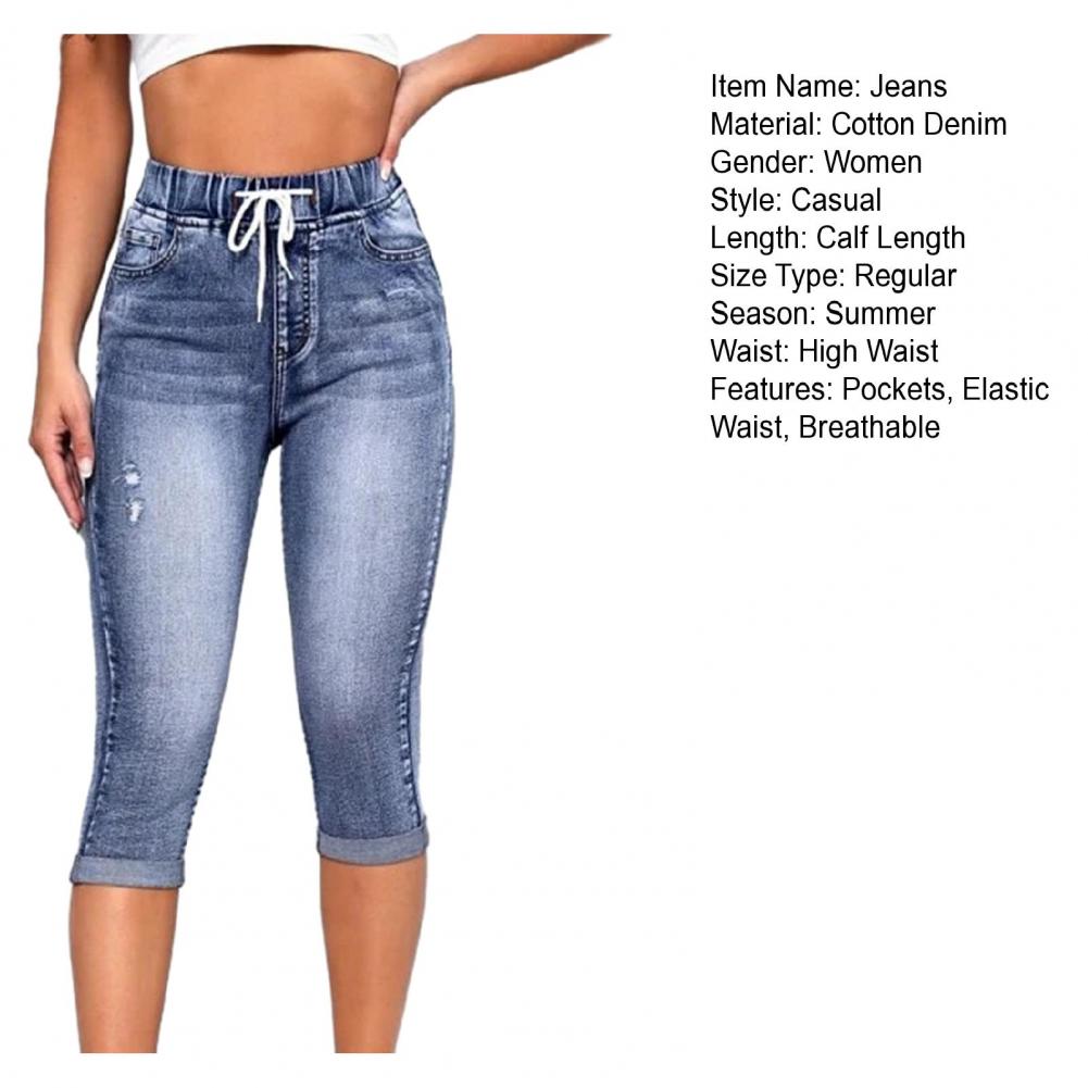 HaraFlare™ – 3/4 High Waist Vintage Denim Pants (Edgy, Stylish & Throwback Fit)
