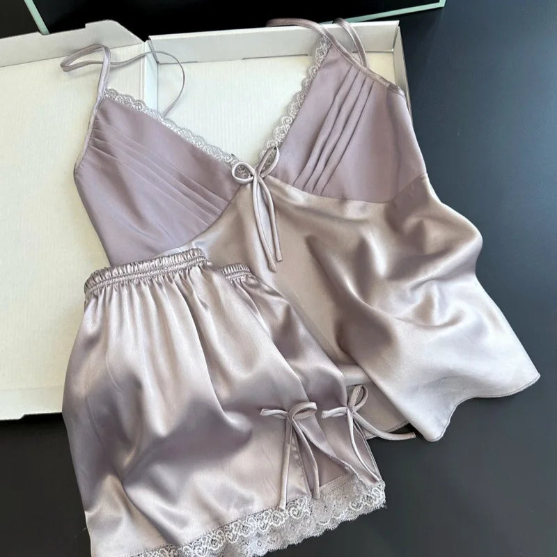 Curvy Luxe Satin Pajama Set