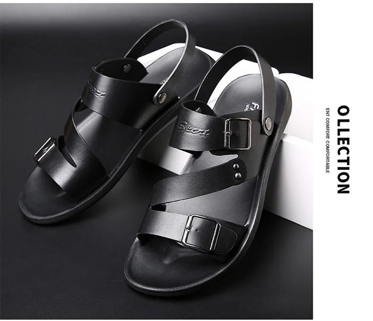 Men Soft Sole Leather Sandals