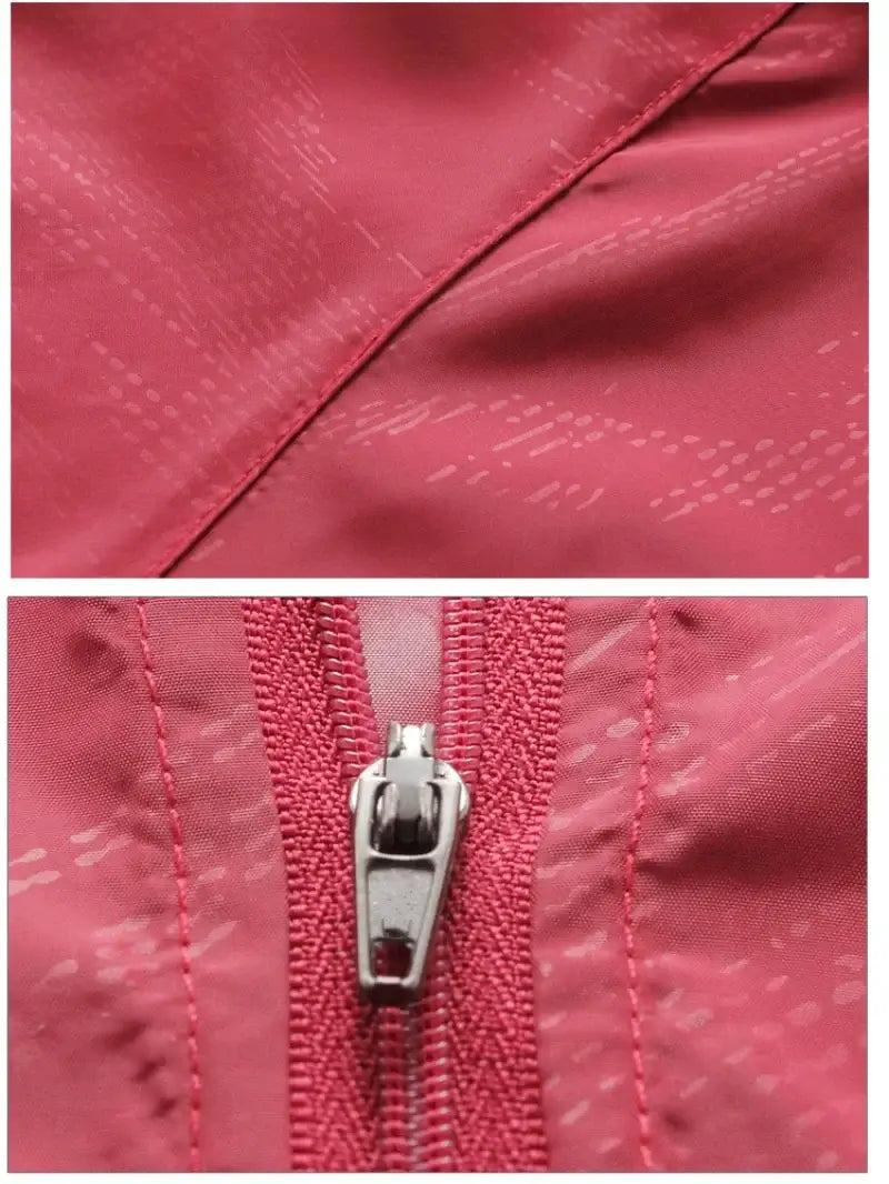 سترة نسائية خفيفة الوزن مقاومة للماء بغطاء للرأس