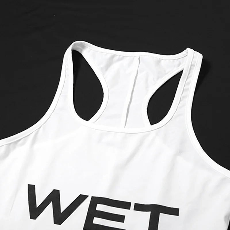 SportMuse™ – Letter Print Slim Sport Romper (Dynamic, Casual & Stretchy)