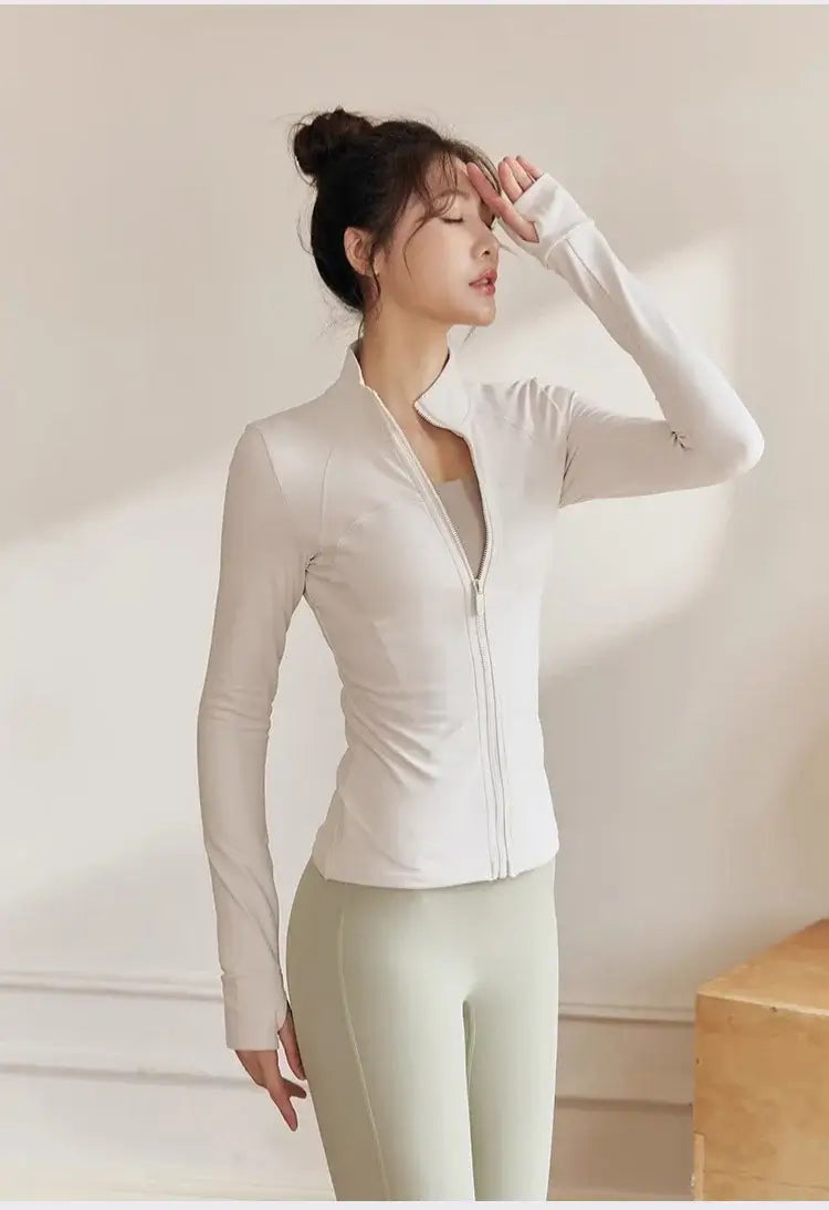 Women Long Sleeve Yoga Jacket