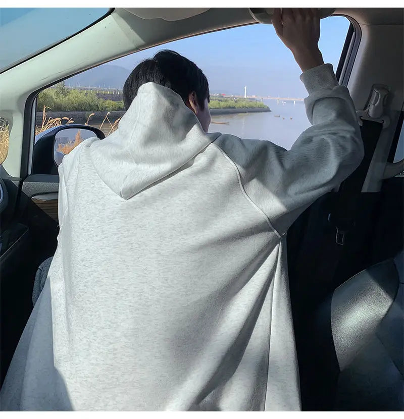 Men's Plus Size Zip Hoodie – Heavy Cotton Blend