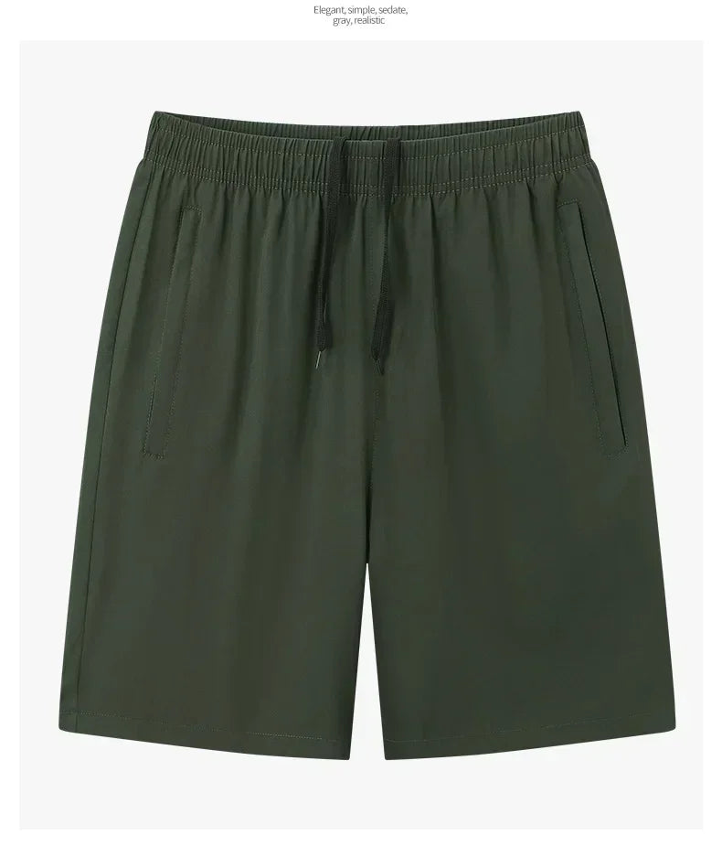 Men's Plus Size Casual Ice Silk Shorts 7XL–8XL Quick Dry