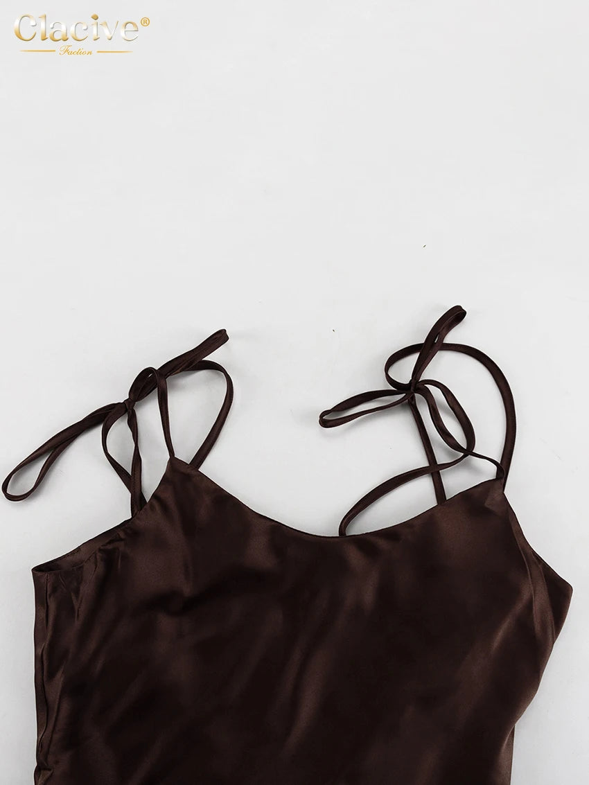 Luxe Satin Backless Maxi Dress