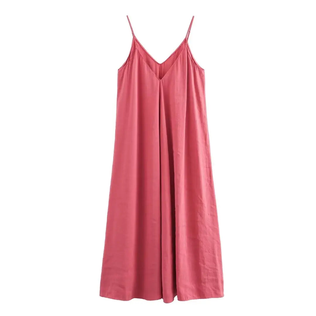 Women's Backless Slip Maxi Dress