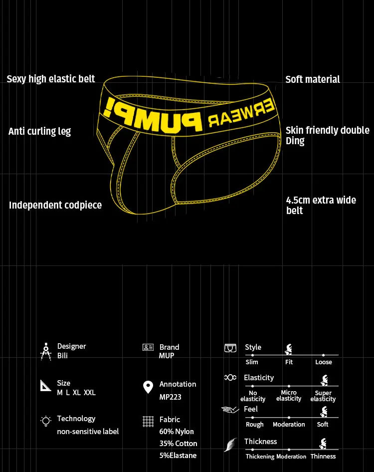 Men's Sexy Graffiti Briefs – Low Waist Jockstrap