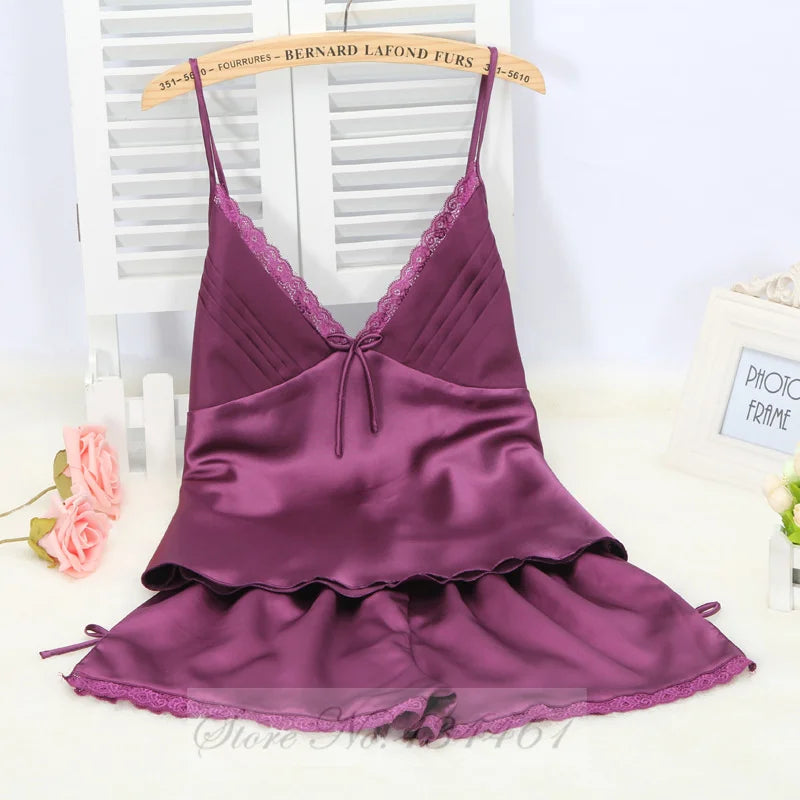 Curvy Luxe Satin Pajama Set