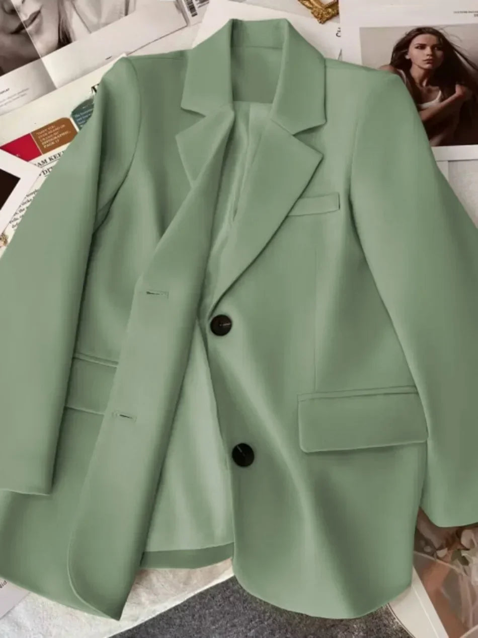 TrendyCore™ – Streetwear Office Blazer (Long Sleeve, Korean Fit, 2025 Vibe)