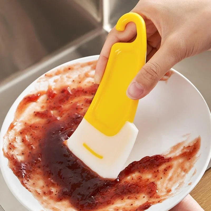Kitchen Pan & Dish Cleaning Scraper – Soft Blade Brush