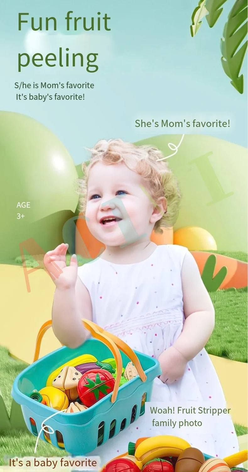 Kids Pretend Play Kitchen Food Set