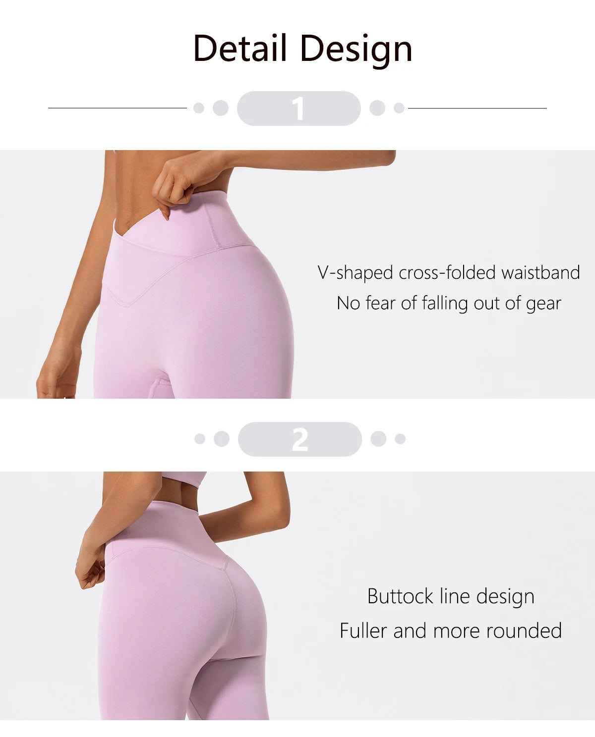 Hearuisavy Cross Waist Push-Up Yoga Leggings – High Waist Gym Pants