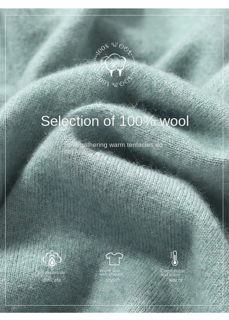 Men's Merino Wool Round Neck Sweater