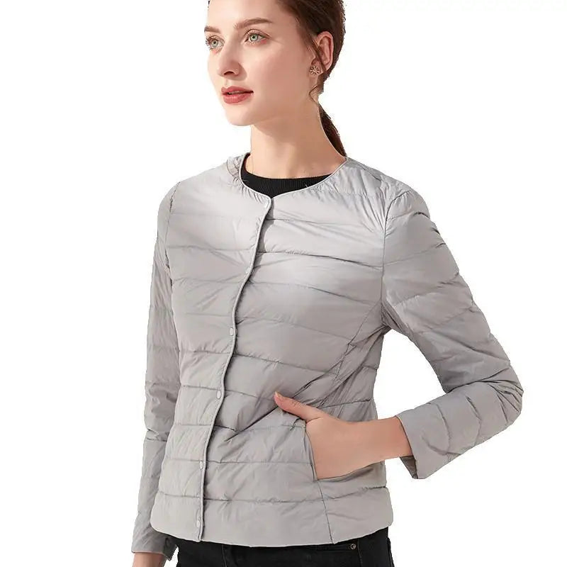 Women's Light Thin Round Neck Jacket