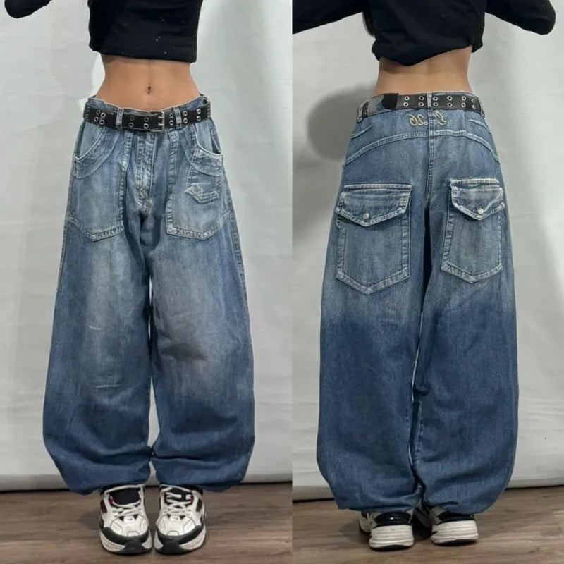 Embroidered Y2K Harajuku Baggy Jeans