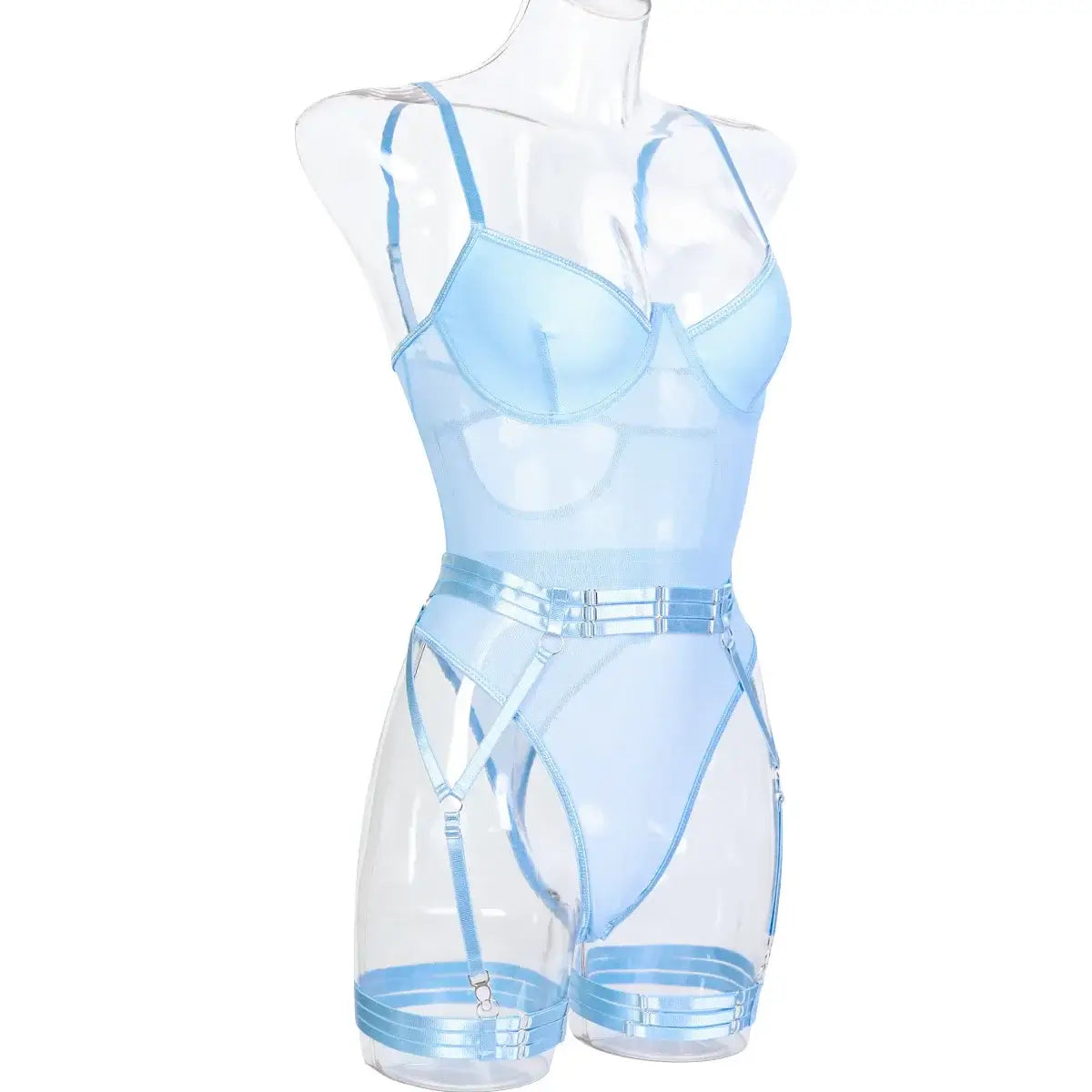 جمبسوت نسائي شبكي مع حمالة صدر