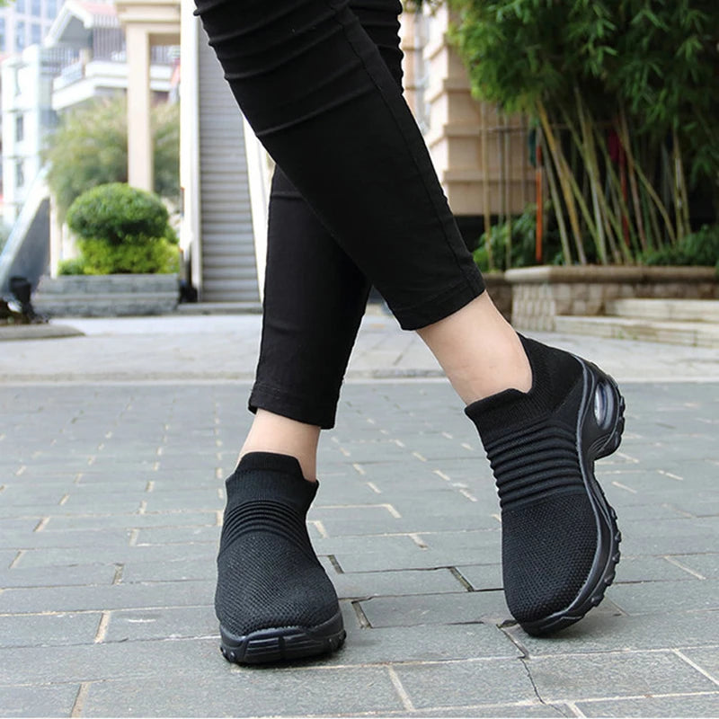 Women Sneakers Breathable Mesh Platform Shoes