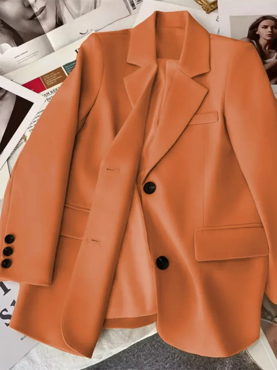 TrendyCore™ – Streetwear Office Blazer (Long Sleeve, Korean Fit, 2025 Vibe)