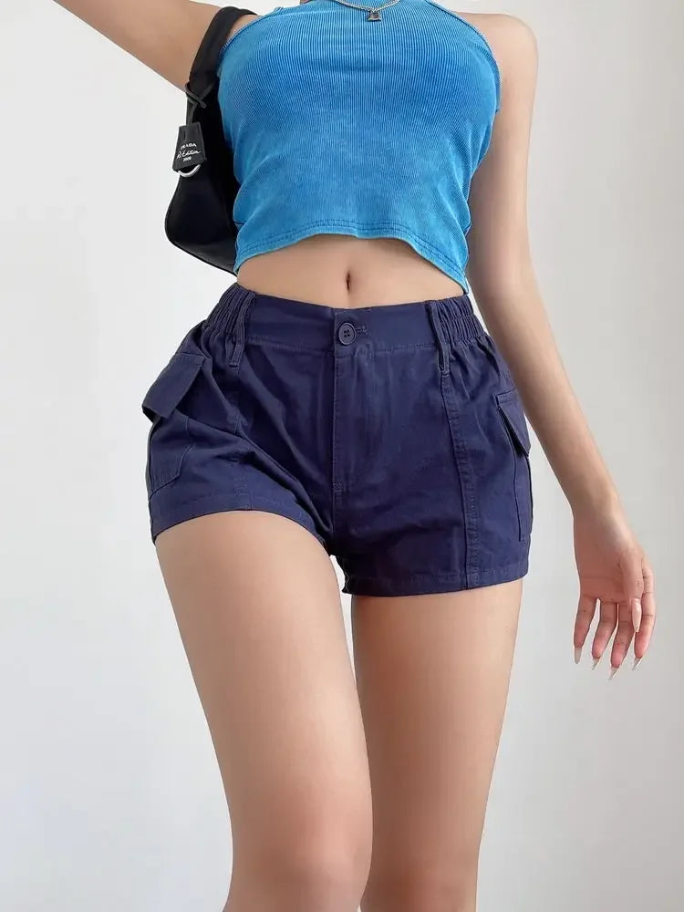 Women's High Waist Cotton Shorts
