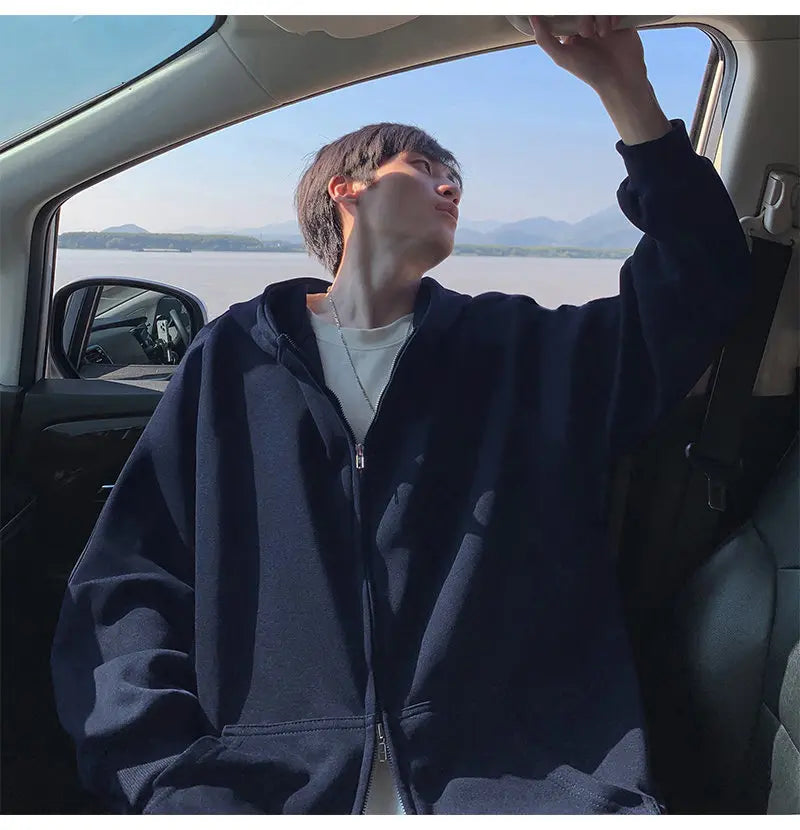 Men's Plus Size Zip Hoodie – Heavy Cotton Blend