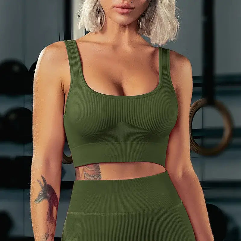 حمالة صدر يوغا مبطنة بدون درزات للنساء