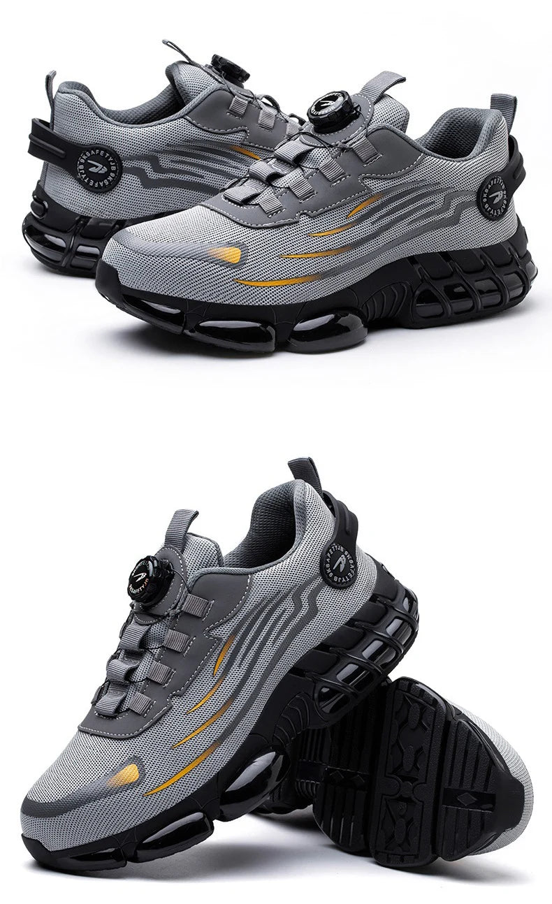 أحذية أمان نسائية شبكية قابلة للتهوية بأصابع فولاذية