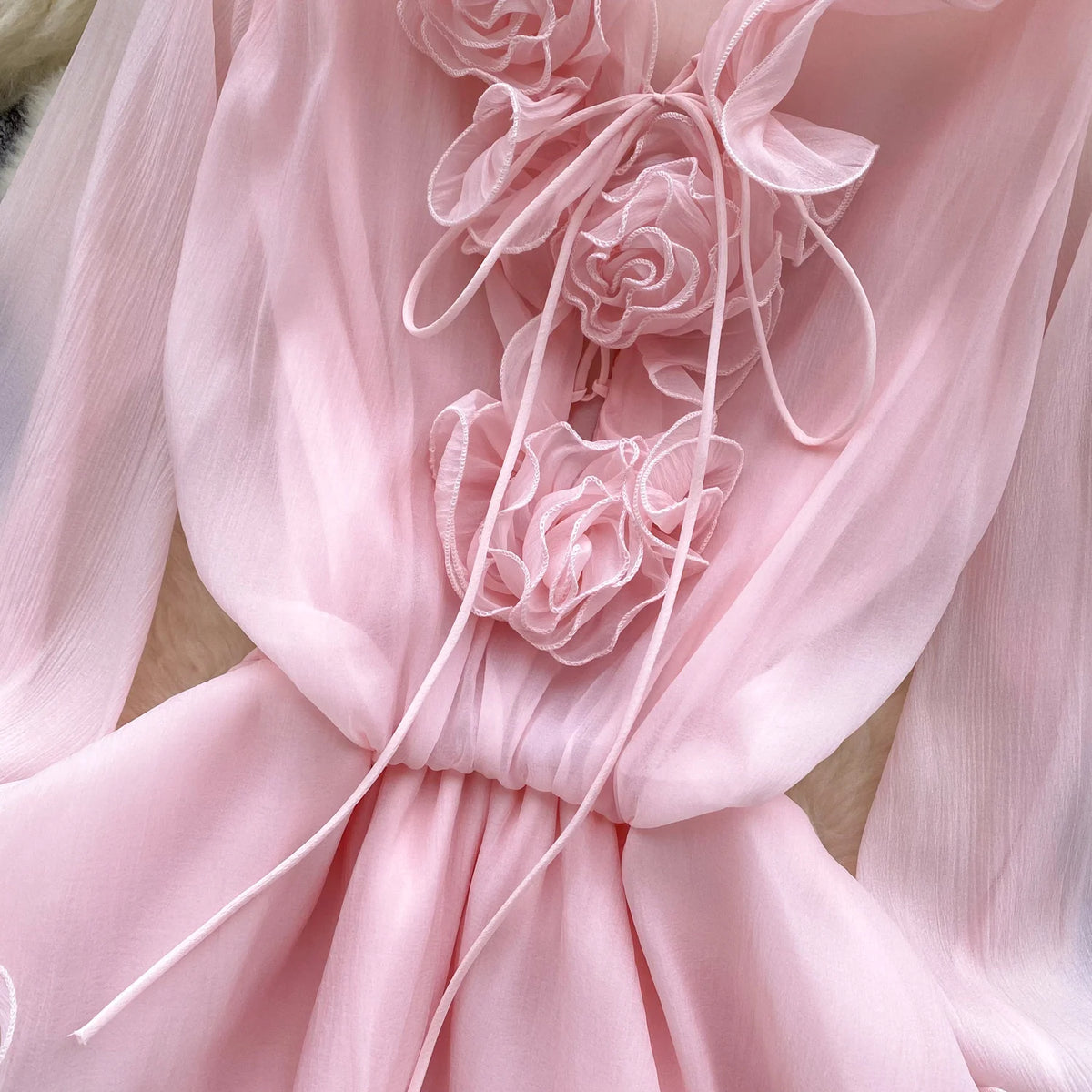 Women's Floral Chiffon Mini Dress