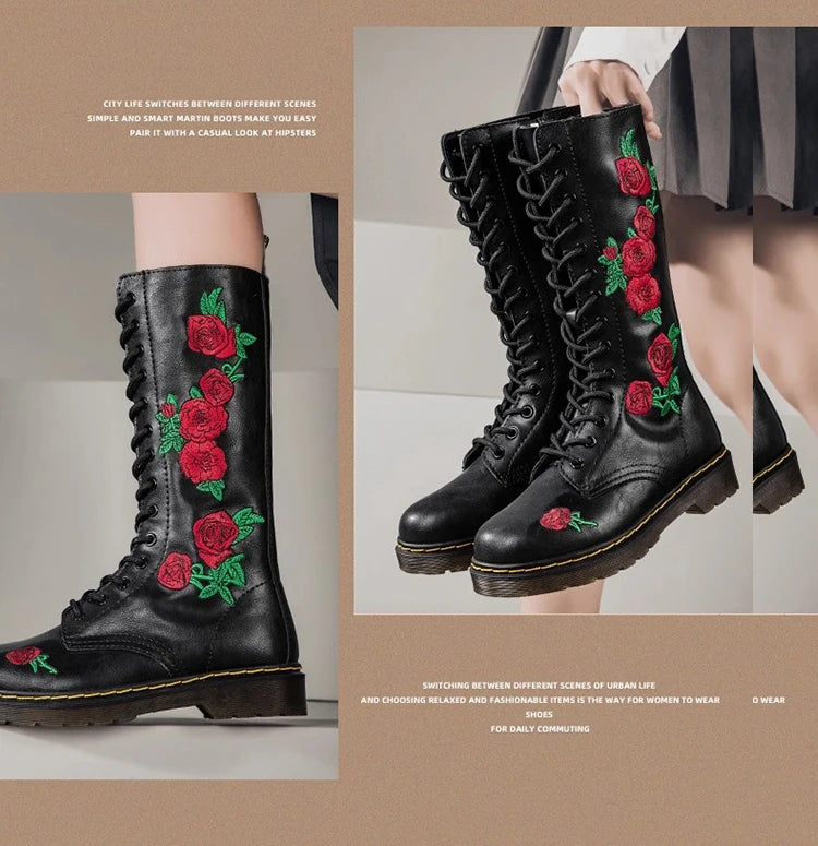 أحذية نسائية متوسطة الساق مقاومة للماء والدفء ومقاومة للمطر