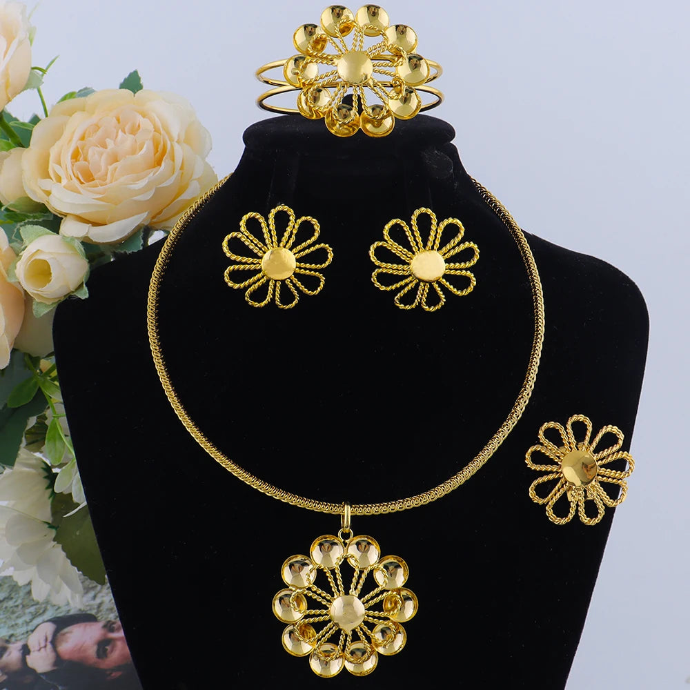 18K Gold Plated Luxury Jewelry Set