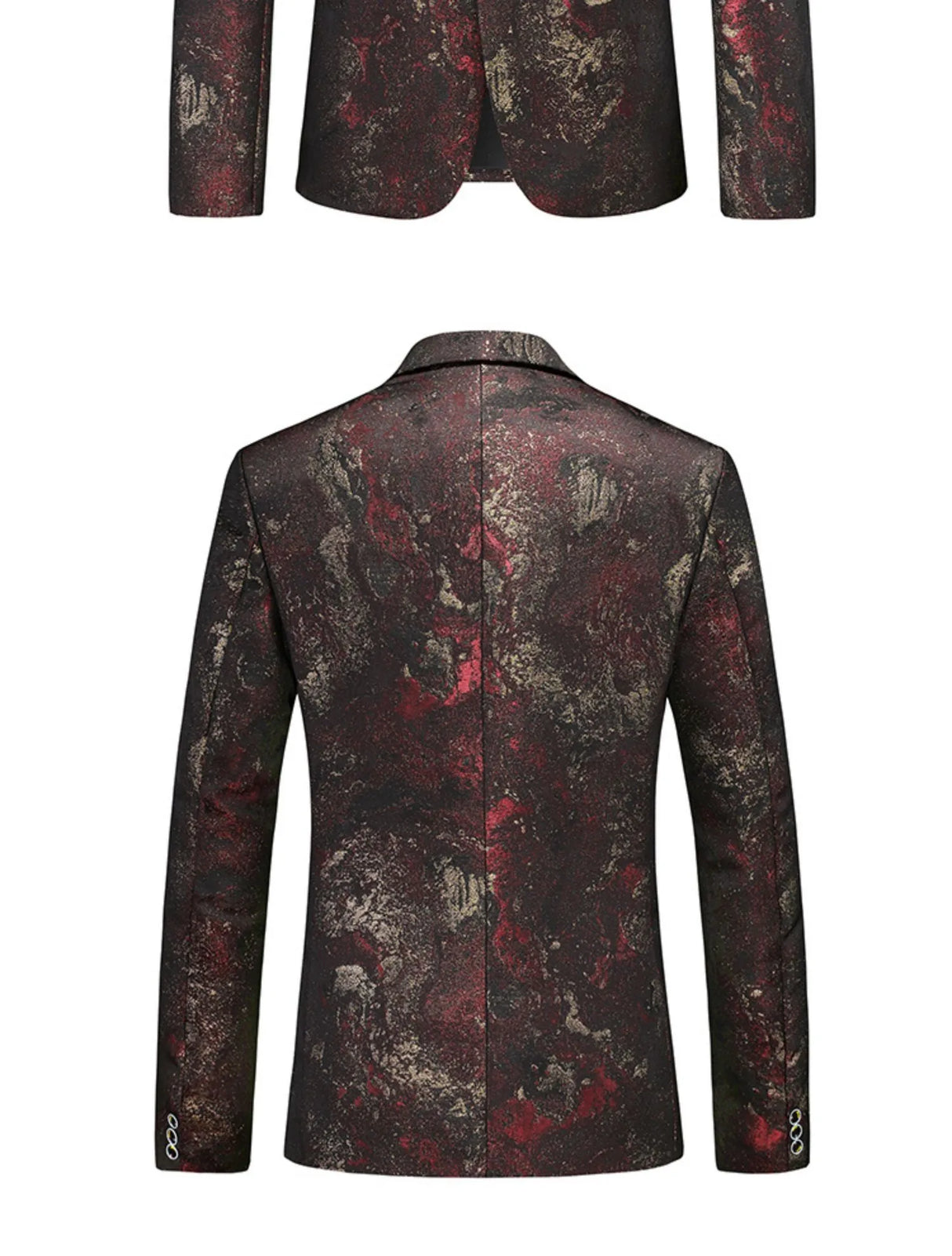 جاكيت رجالي للتدخين بنقشة زهور مقاس كبير