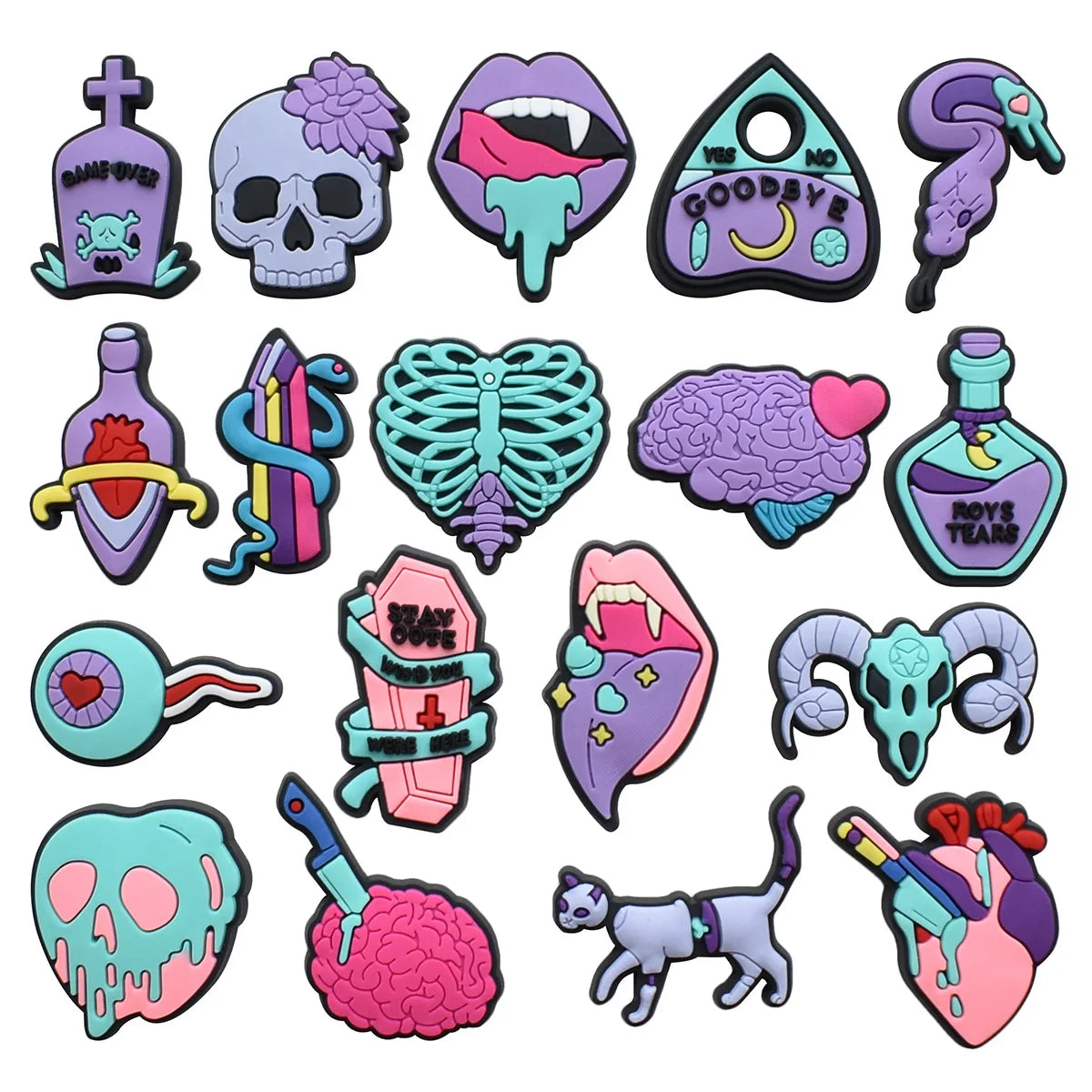 Women Skeleton Shoe Charms Halloween Style