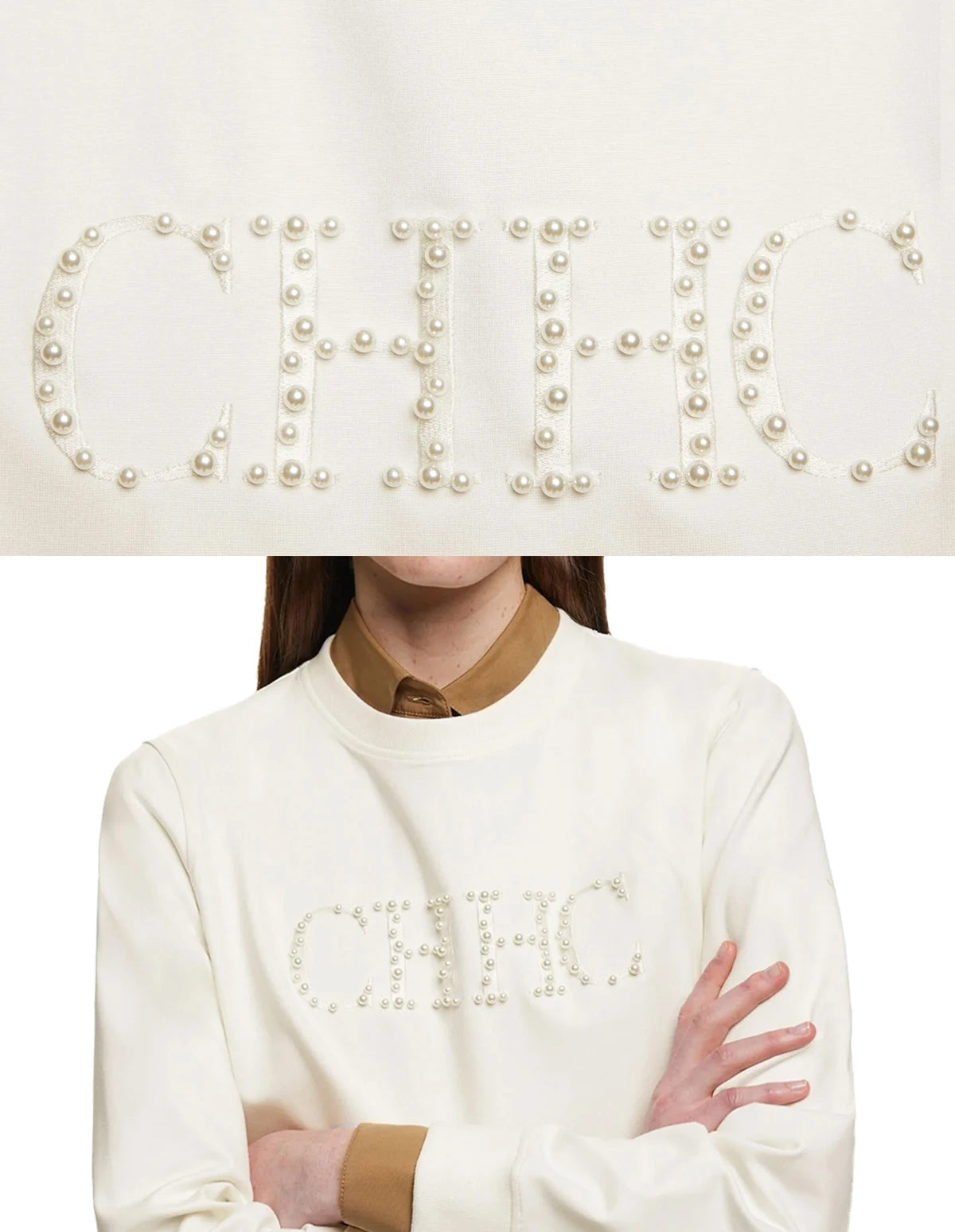 Pearl Embroidered Hoodie