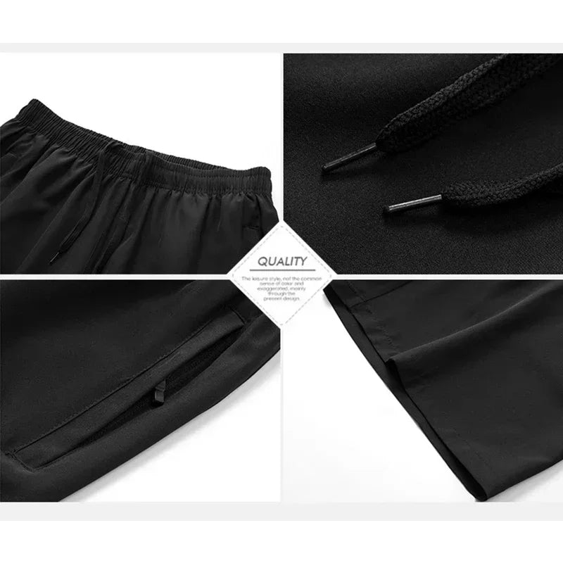 Men's Plus Size Casual Ice Silk Shorts 7XL–8XL Quick Dry