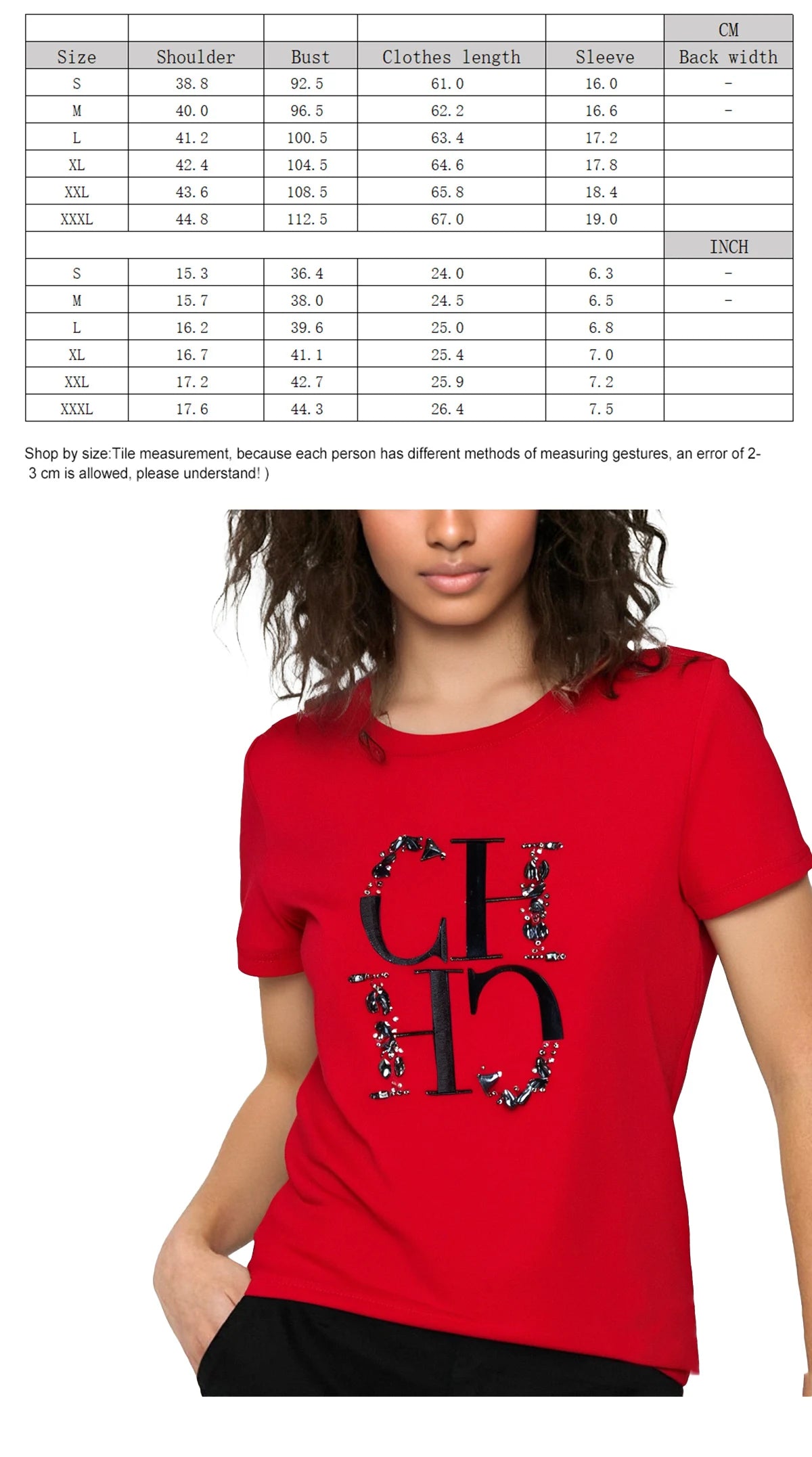 Embroidered Elegance Round Neck T-Shirt