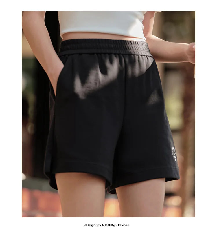Women's Casual Embroidered Loose Shorts