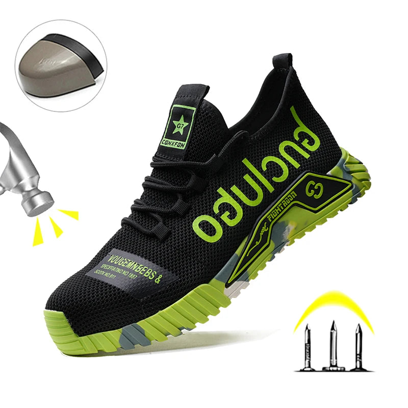 أحذية أمان للرجال بنعل معزز مضاد للثقب